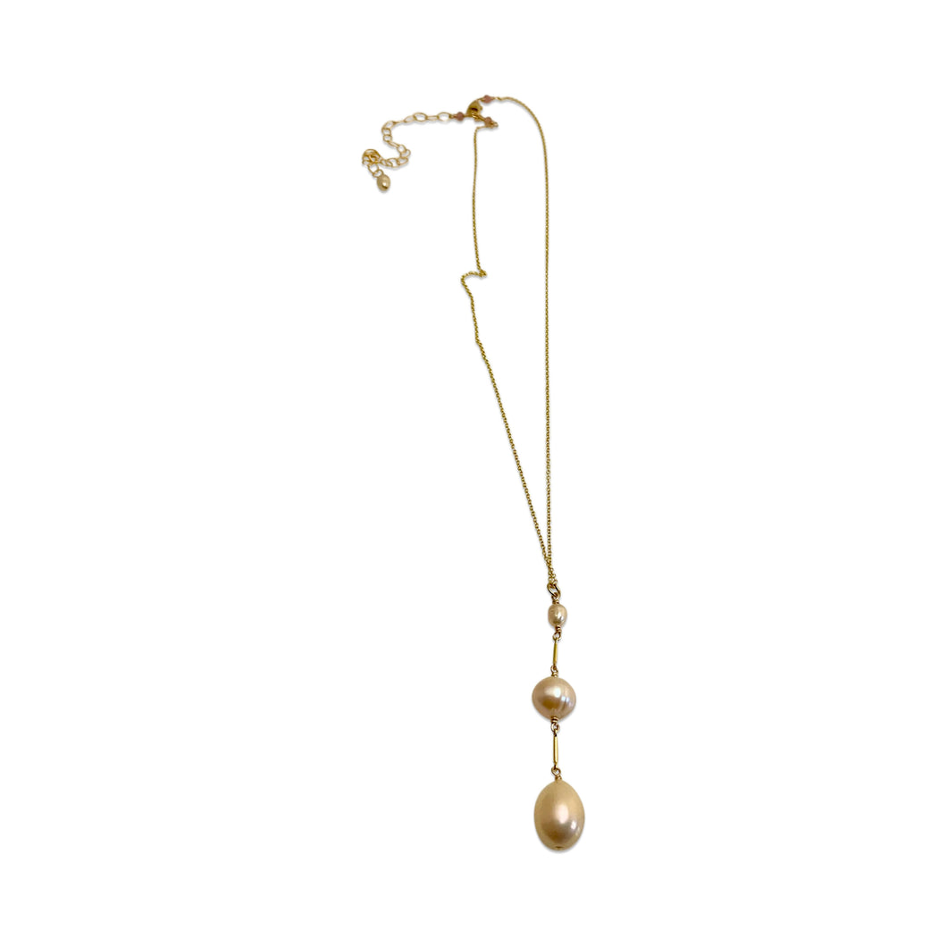 TIER NECKLACE - BLUSH PINK PEARL