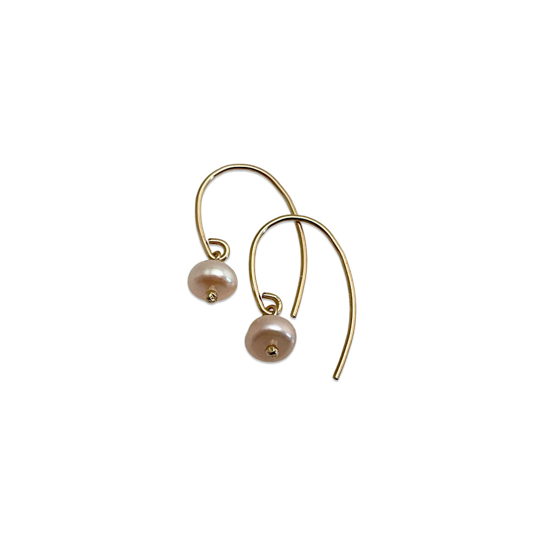 BLUSH PINK TINY PEARL EARRINGS