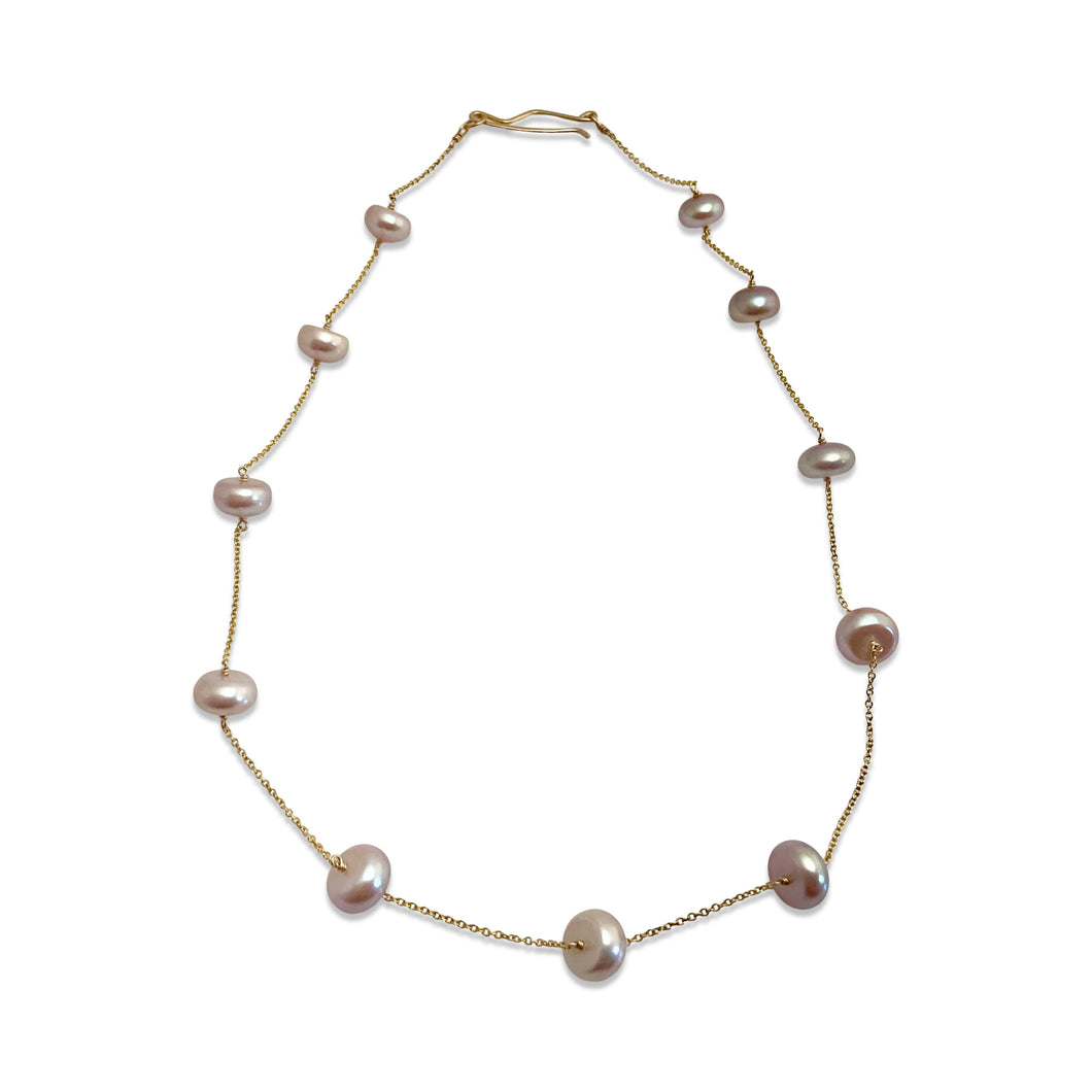 DELICATE NECKLACE - BLUSH PINK PEARL