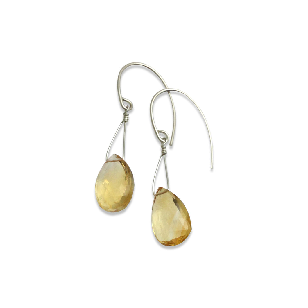 CITRINE TEARDROP EARRINGS