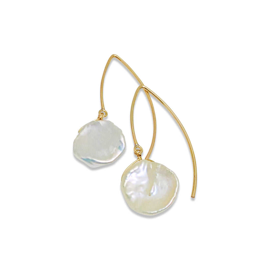 IVORY KESHI PEARL EARRINGS