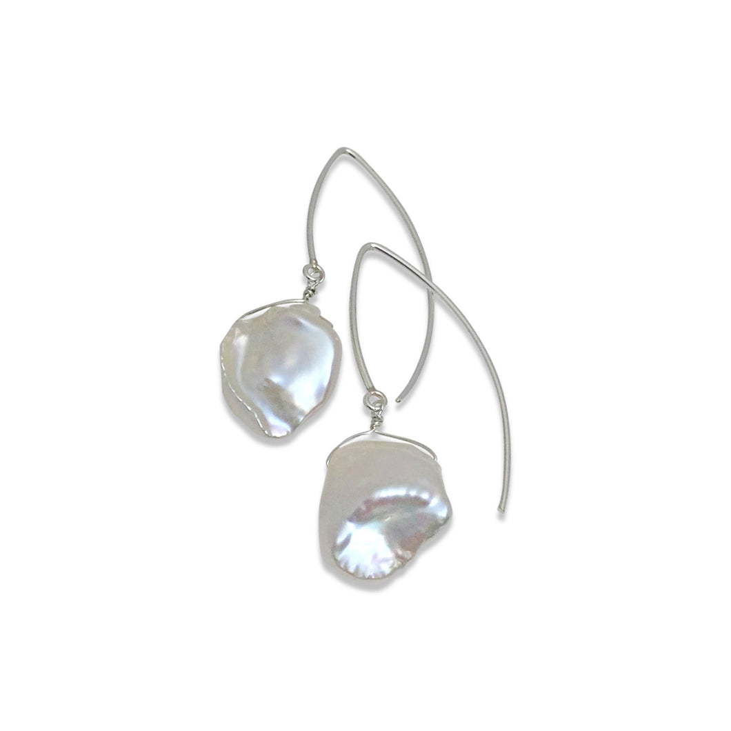 IVORY KESHI PEARL EARRINGS