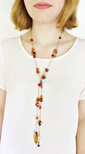 BRIGHT FALL TEXTURED LONG LARIAT NECKLACE