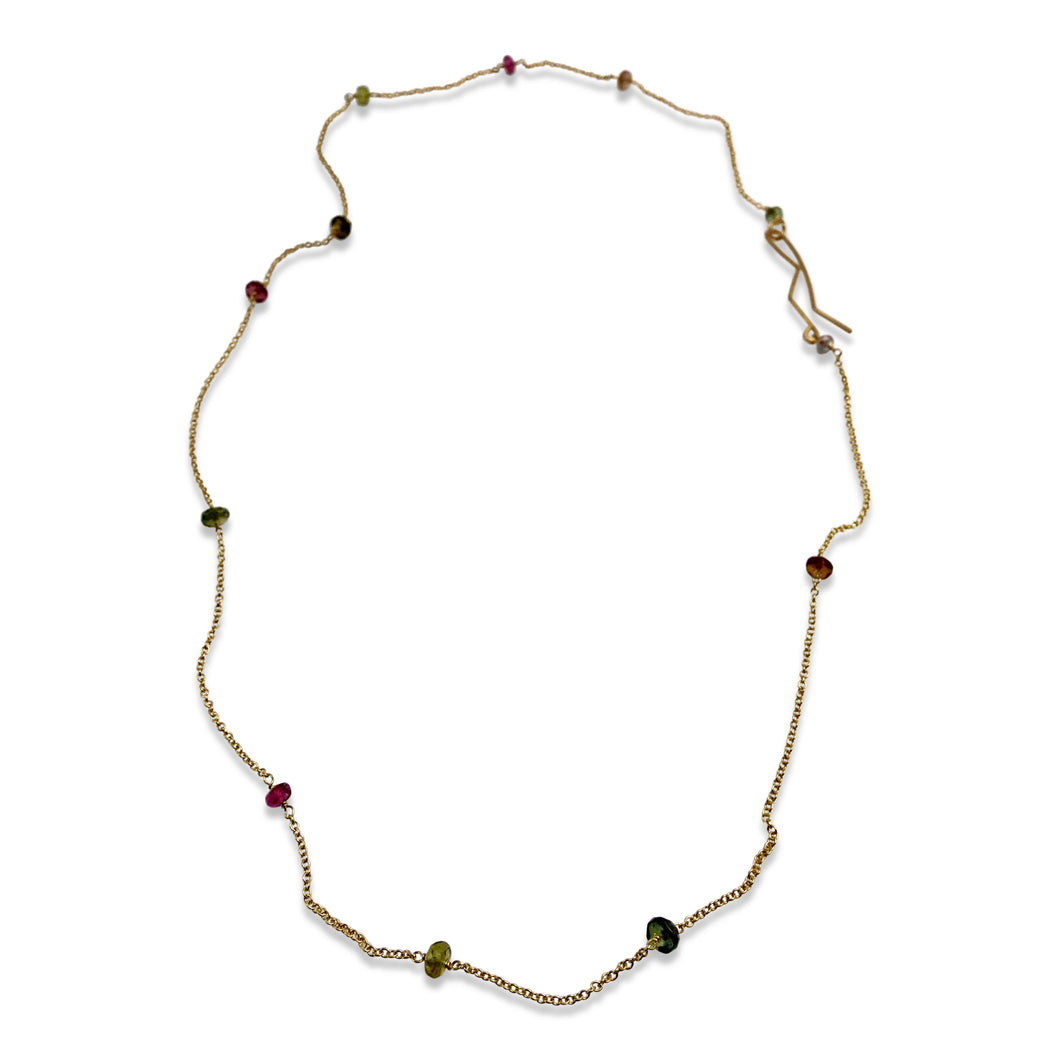 DELICATE NECKLACE - WATERMELON TOURMALINE