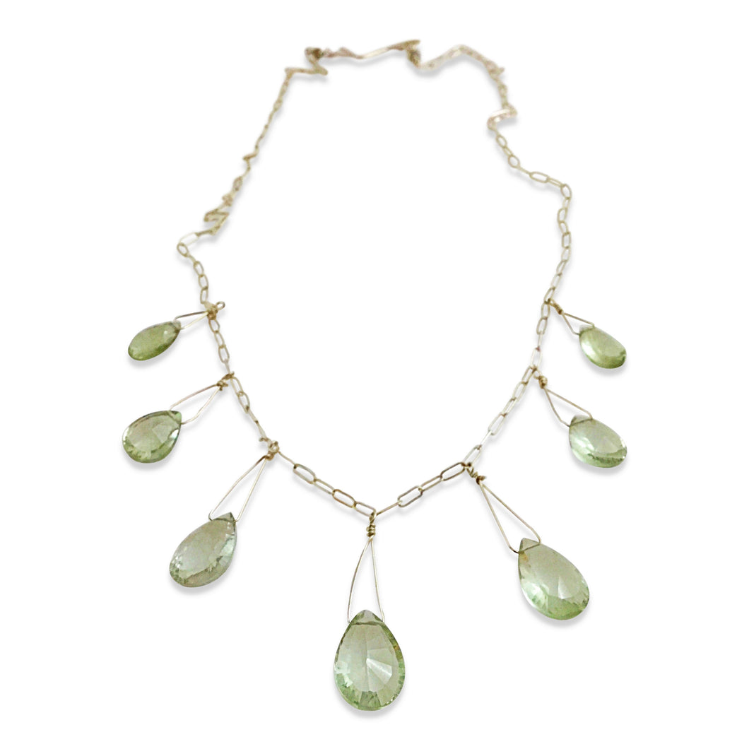 GREEN QUARTZ SEVEN NECKLACE