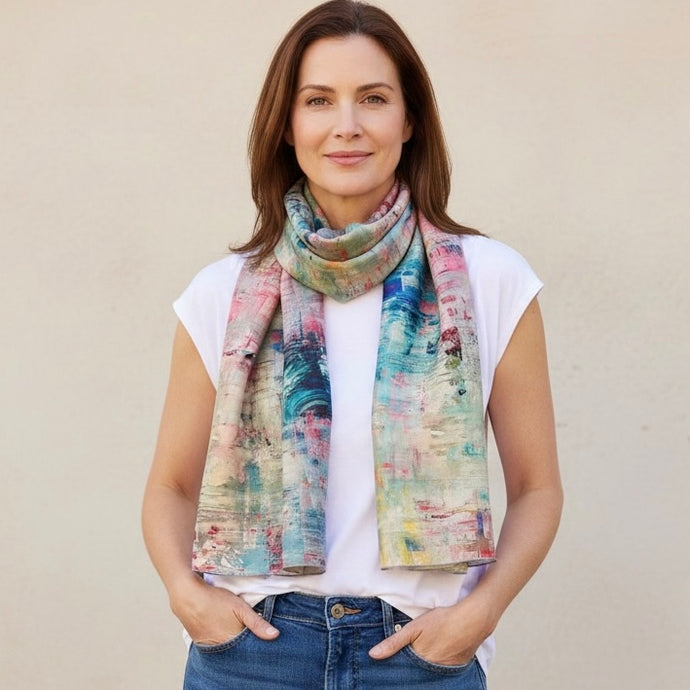 IRIDESCENT BLUSH OVERSIZED SCARF/SHAWL WRAP