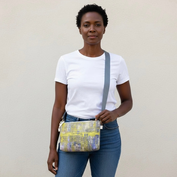 LEMON PEWTER CROSSBODY HANDBAG