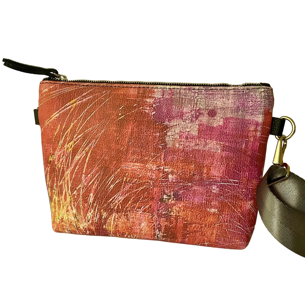 VERMILLION PINK CROSSBODY HANDBAG