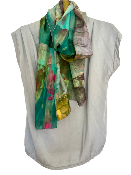 AQUA CERISE SCARF