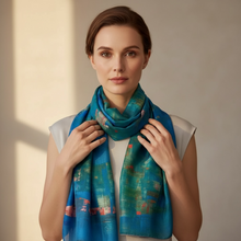 COBALT MOSS OVERSIZED SCARF/SHAWL WRAP