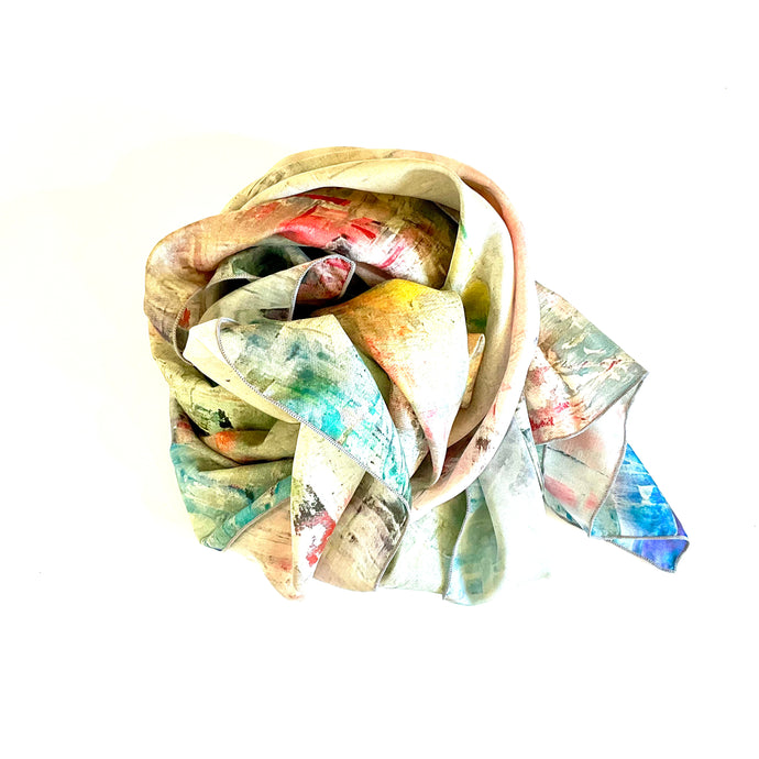 IRIDESCENT BLUSH SCARF