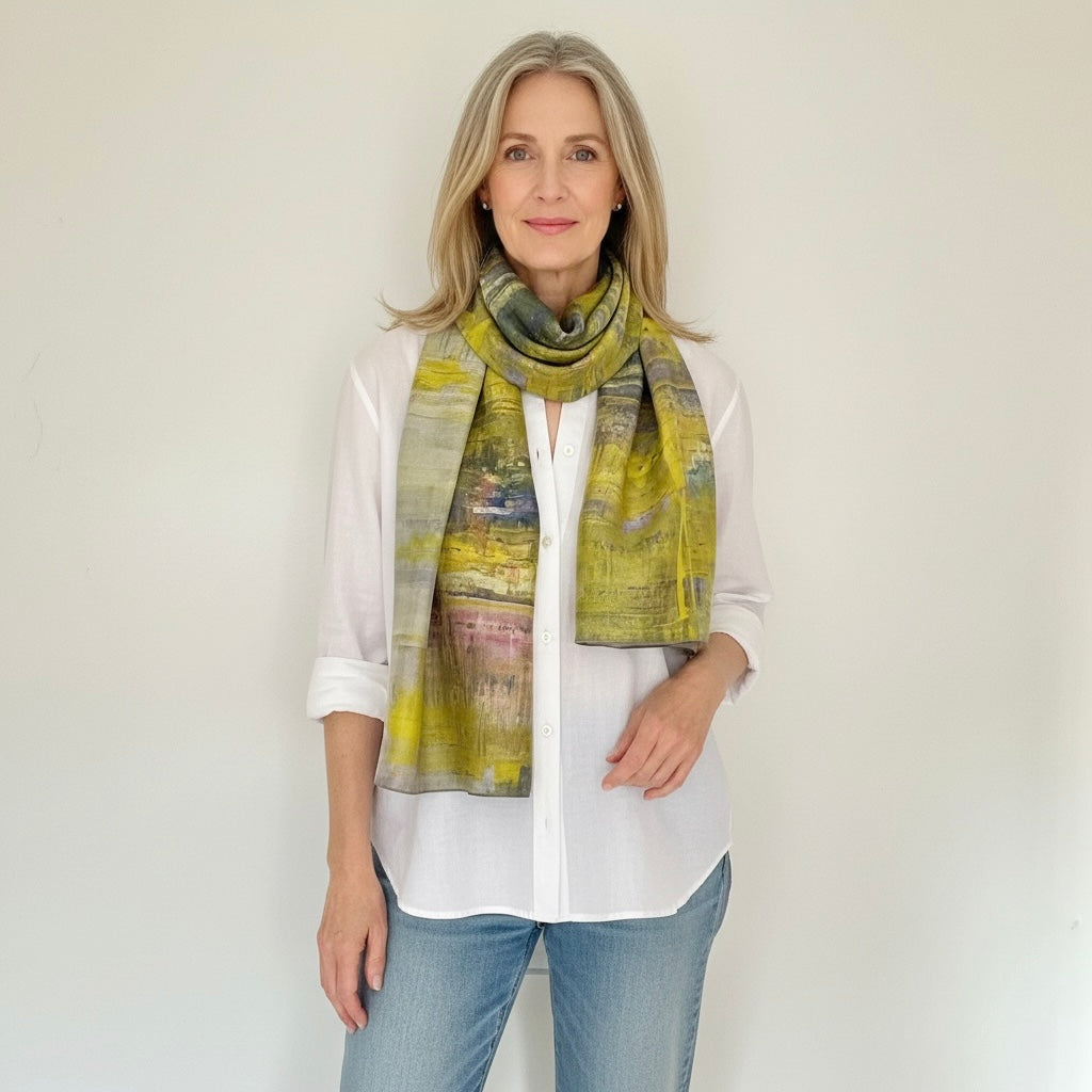LEMON PEWTER OVERSIZED SCARF/SHAWL WRAP