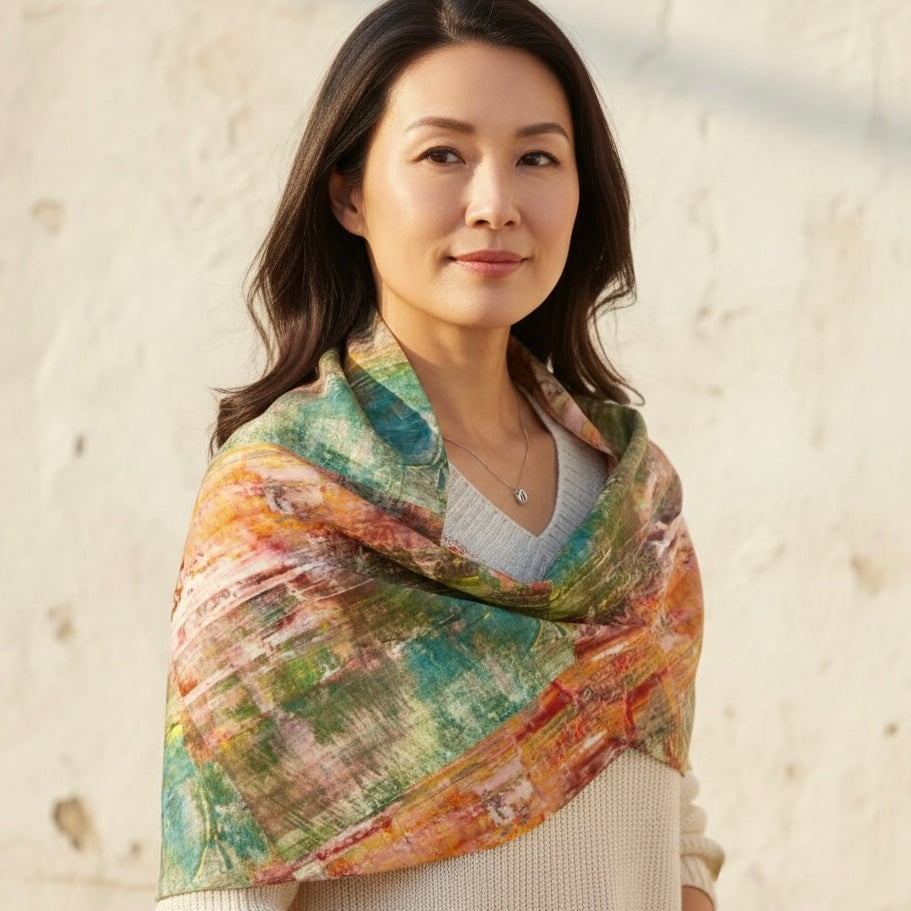 SAFFRON VERTE OVERSIZED SCARF/SHAWL WRAP