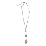 TIER NECKLACE - GREY PEARL