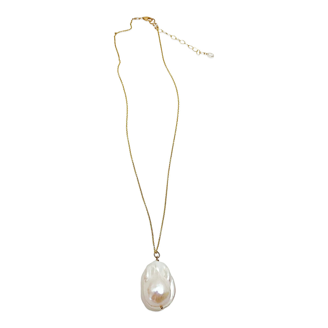 EXTRA LARGE IVORY BAROQUE PEARL PENDANT