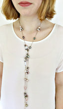 PASTEL PEARL TEXTURED LONG LARIAT NECKLACE